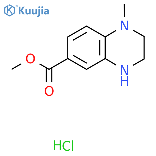 Methyl 1-methyl-3,4-dihydro-2H-quinoxaline-6-carboxylate;hydrochloride structure