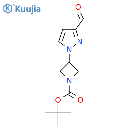 Tert-butyl 3-(3-formylpyrazol-1-yl)azetidine-1-carboxylate structure