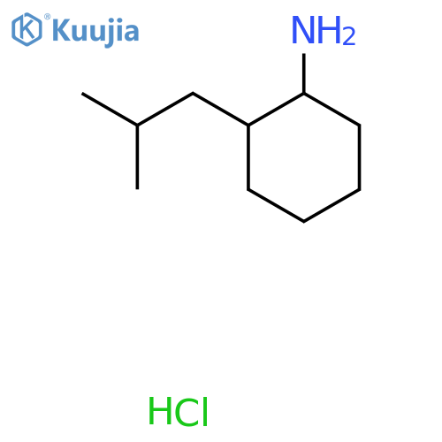 2-(2-Methylpropyl)cyclohexan-1-amine;hydrochloride structure