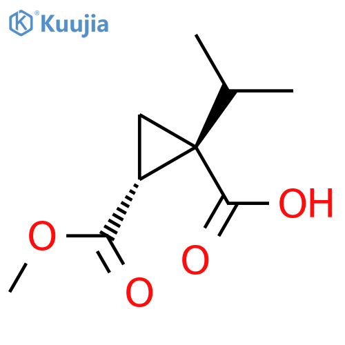(1R,2R)-2-Methoxycarbonyl-1-propan-2-ylcyclopropane-1-carboxylic acid structure
