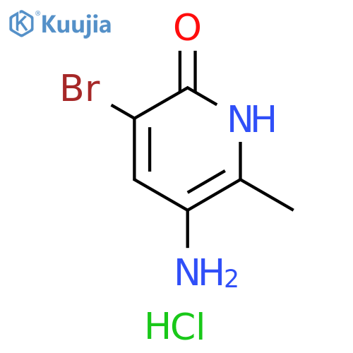 2(1H)-Pyridinone, 5-amino-3-bromo-6-methyl-, hydrochloride (1:1) structure