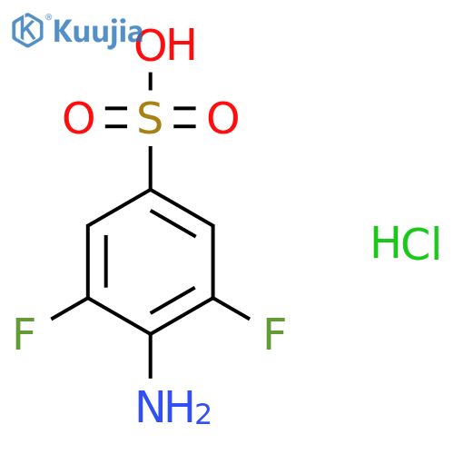 4-Amino-3,5-difluorobenzenesulfonic acid;hydrochloride structure