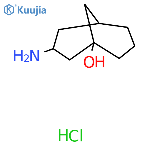 3-Aminobicyclo[3.3.1]nonan-1-ol;hydrochloride structure