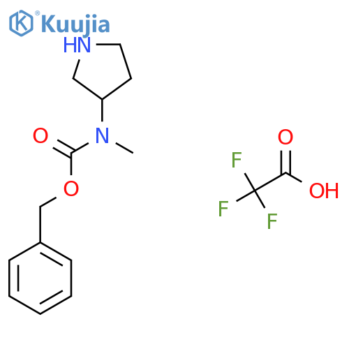 Benzyl N-methyl-N-pyrrolidin-3-ylcarbamate;2,2,2-trifluoroacetic acid structure