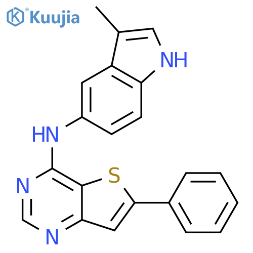Thieno[3,2-d]pyrimidin-4-amine, N-(3-methyl-1H-indol-5-yl)-6-phenyl- structure