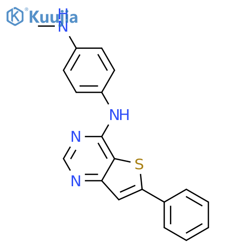 1,4-Benzenediamine, N-methyl-N'-(6-phenylthieno[3,2-d]pyrimidin-4-yl)- structure