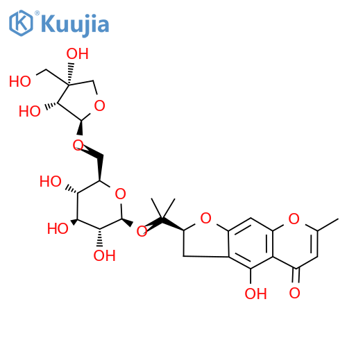 3'-O-[β-D-apiosyl-(1→6)-β-D-glucosyl]visamminol structure