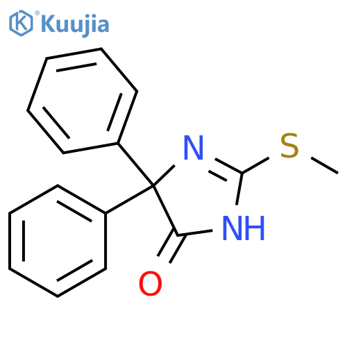 4H-Imidazol-4-one, 3,5-dihydro-2-(methylthio)-5,5-diphenyl- structure