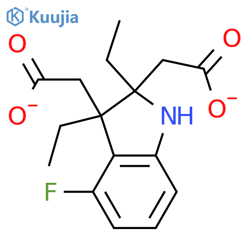 2,3-Diethyl 4-fluoro-1H-indole-2,3-diacetate structure