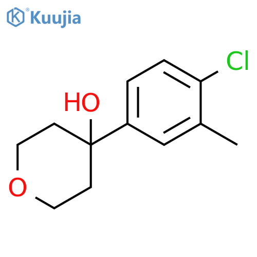 2H-Pyran-4-ol, 4-(4-chloro-3-methylphenyl)tetrahydro- structure