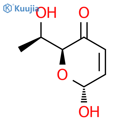 2H-Pyran-3(6H)-one,6-hydroxy-2-[(1R)-1-hydroxyethyl]-, (2S,6R)- structure