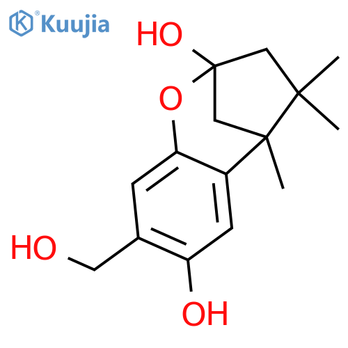 5,9-Epoxy-1,3,5-cuparatriene-2,9,15-triol; (7S,9S)-form structure
