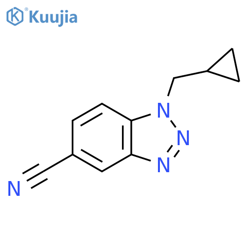 1-(cyclopropylmethyl)-1H-1,2,3-benzotriazole-5-carbonitrile structure