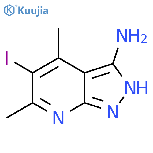 5-iodo-4,6-dimethyl-1H-pyrazolo[3,4-b]pyridin-3-amine structure