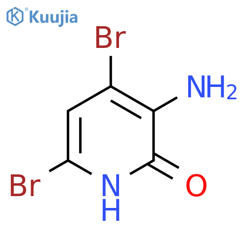 3-Amino-4,6-dibromopyridin-2-ol structure