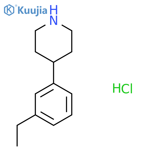 4-(3-ethylphenyl)piperidine HCl structure