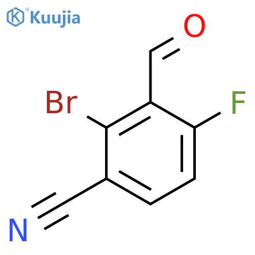 2-Bromo-4-fluoro-3-formylbenzonitrile structure