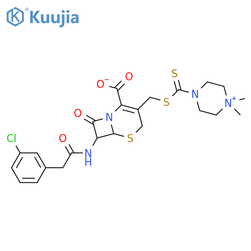 Piperazinium,4-[[[[(6R,7R)-2-carboxy-7-[[(3-chlorophenyl)acetyl]amino]-8-oxo-5-thia-1-azabicyclo[4.2.0]oct-2-en-3-yl]methyl]thio]thioxomethyl]-1,1-dimethyl-,inner salt structure