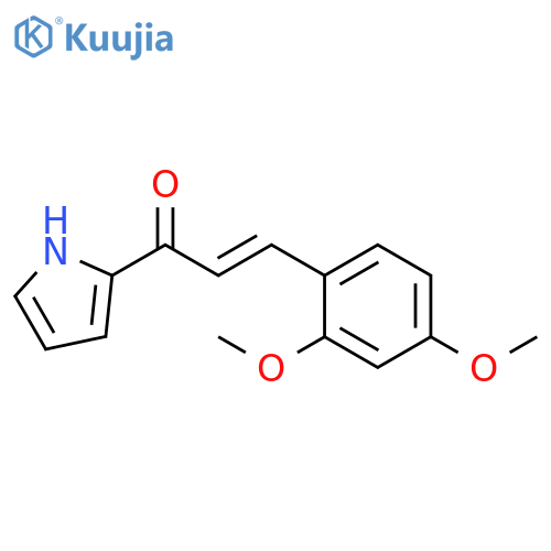 2-Propen-1-one, 3-(2,4-dimethoxyphenyl)-1-(1H-pyrrol-2-yl)-, (2E)- structure
