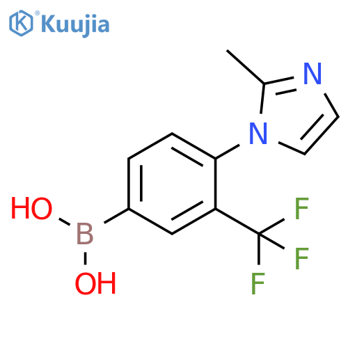 (4-(2-methyl-1H-imidazol-1-yl)-3-(trifluoromethyl)phenyl)boronic acid structure