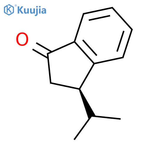 1H-Inden-1-one, 2,3-dihydro-3-(1-methylethyl)-, (R)- structure