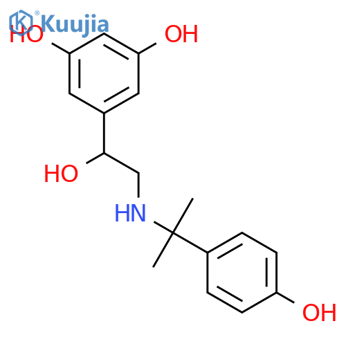 5-(1-hydroxy-2-{[2-(4-hydroxyphenyl)propan-2-yl]amino}ethyl)benzene-1,3-diol structure