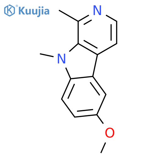 6-methoxy-1,9-dimethyl-9H-Pyrido[3,4-b]indole structure
