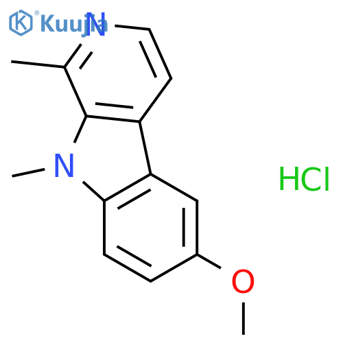 9H-Pyrido[3,4-b]indole,6-methoxy-1,9-dimethyl-, hydrochloride (1:?) structure