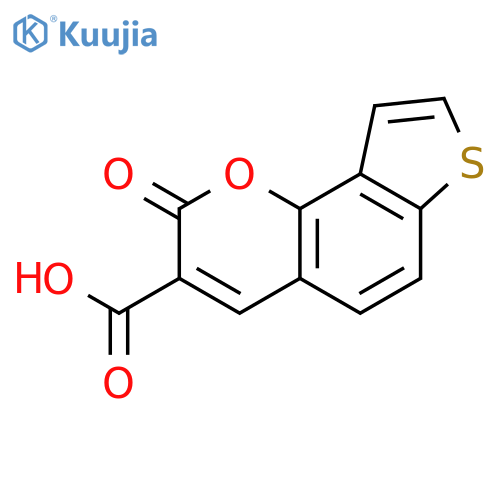 2H-Thieno[2,3-h]-1-benzopyran-3-carboxylic acid, 2-oxo- structure