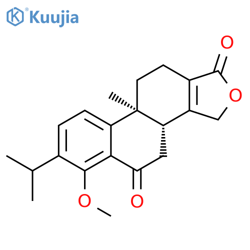 (3bR,9bS)-7-isopropyl-6-methoxy-9b-methyl-3b,4,10,11-tetrahydrophenanthro[1,2-c]furan-1,5(3H,9bH)-dione structure
