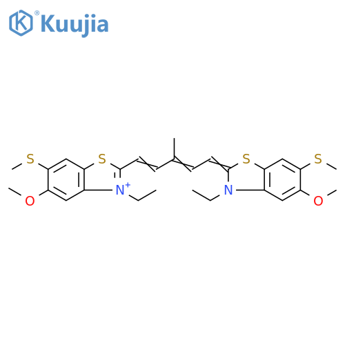 Benzothiazolium,3-ethyl-2-[5-[3-ethyl-5-methoxy-6-(methylthio)-2(3H)-benzothiazolylidene]-3-methyl-1,3-pentadienyl]-5-methoxy-6-(methylthio)- structure