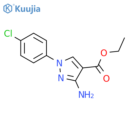Ethyl 3-amino-1-(4-chlorophenyl)-1H-pyrazole-4-carboxylate structure