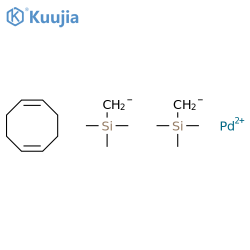 (1,5-Cyclooctadiene)bis(trimethylsilylmethyl)palladium(II) structure