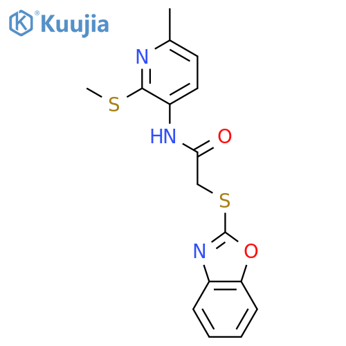 Acetamide,2-(2-benzoxazolylthio)-N-[6-methyl-2-(methylthio)-3-pyridinyl]- structure