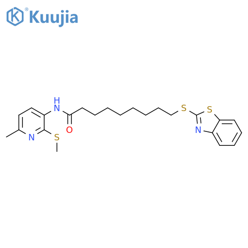 Nonanamide,9-(2-benzothiazolylthio)-N-[6-methyl-2-(methylthio)-3-pyridinyl]- structure