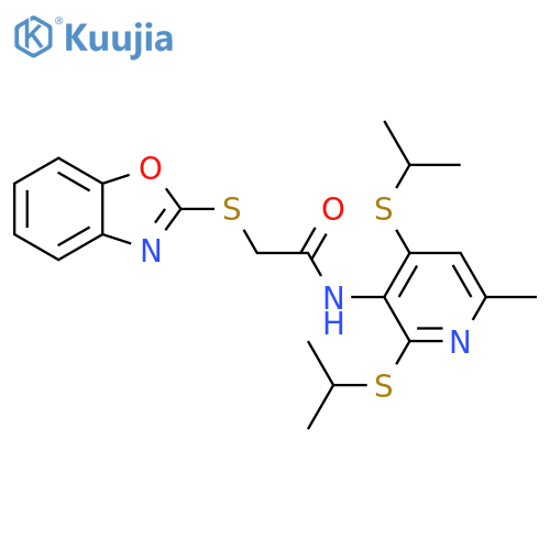 Acetamide,2-(2-benzoxazolylthio)-N-[6-methyl-2,4-bis[(1-methylethyl)thio]-3-pyridinyl]- structure