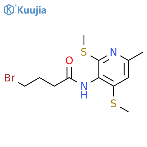 Butanamide, 4-bromo-N-[6-methyl-2,4-bis(methylthio)-3-pyridinyl]- structure