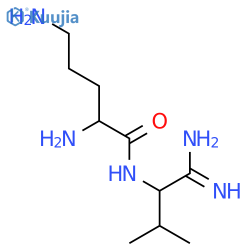 2,5-Diamino-N-[1-(aminoiminomethyl)-2-methylpropyl]pentamide structure