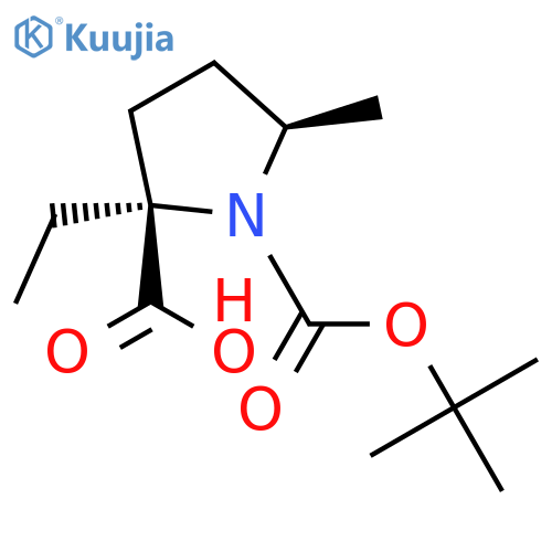 O1-tert-butyl O2-ethyl (2R,5R)-5-methylpyrrolidine-1,2-dicarboxylate structure