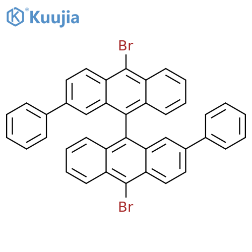 9,9'-Bianthracene, 10,10'-dibromo-2,2'-diphenyl- structure
