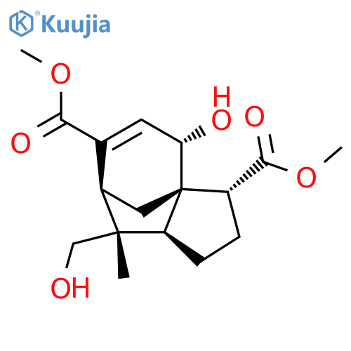 (8aS)-4c-Hydroxy-8t-methyl-8c-hydroxymethyl-(8arH)-1.2.4,7.8.8a-hexahydro-3H-3at.7t-methano-azulen-dicarbonsaeure-(3c.6)-dimethylester structure