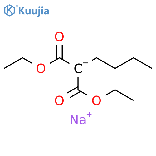 Propanedioic acid, 2-butyl-, 1,3-diethyl ester, ion(1-), sodium (1:1) structure