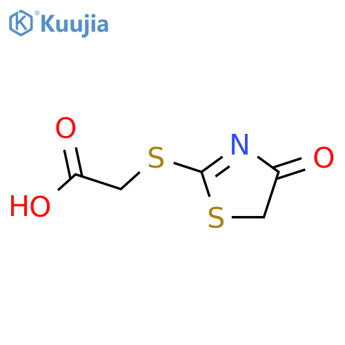 Acetic acid,2-[(4,5-dihydro-4-oxo-2-thiazolyl)thio]- structure