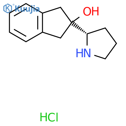 2-[(2S)-Pyrrolidin-2-yl]-1,3-dihydroinden-2-ol;hydrochloride structure
