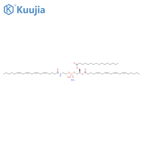 5,8,11,14-Eicosatetraenoic acid, (1R,13Z,16Z,19Z,22Z)-4-hydroxy-4-oxido-9-oxo-1-[[(1-oxohexadecyl)oxy]methyl]-3,5-dioxa-8-aza-4-phosphaoctacosa-13,16,19,22-tetraen-1-yl ester, ammonium salt (1:1), (5Z,8Z,11Z,14Z)- structure