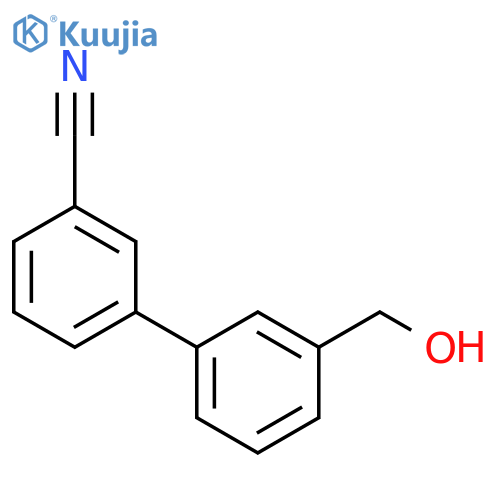 [1,1'-Biphenyl]-3-carbonitrile,3'-(hydroxymethyl)- structure