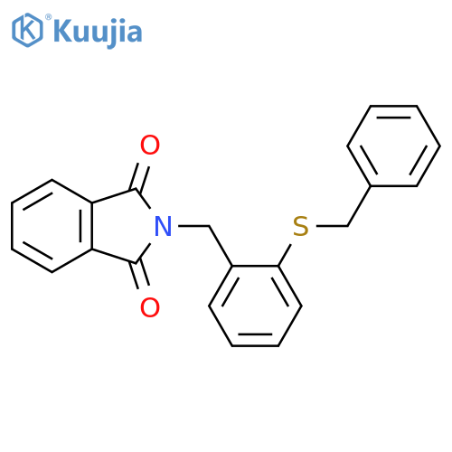 1H-Isoindole-1,3(2H)-dione, 2-[[2-[(phenylmethyl)thio]phenyl]methyl]- structure