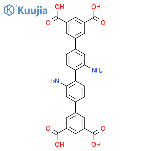 2",3'-Diamino-[1,1':4',1":4",1'"-quaterphenyl]-3,3"',5,5"'-tetracarboxylic acid structure