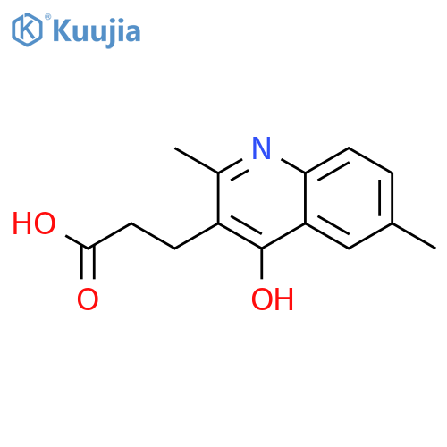 3-(4-Hydroxy-2,6-dimethyl-quinolin-3-yl)-propionic acid structure