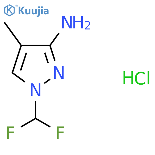 1-(Difluoromethyl)-4-methylpyrazol-3-amine;hydrochloride structure